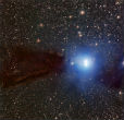 Image of The newborn star shines brightly in the nebula Lupus 3 in Scorpio.