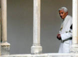 Image of Pope Benedict leaving