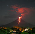 Image of Mayon volcano during a previous, major eruption. 