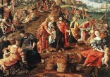 Image of Painting by Lambert Lombard, 'Miracle of the Loaves and Fishes'