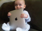 Image of Babies are using iPads before they can form complete sentences. 