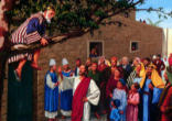 Image of Zacchaeus climbs a tree to see the Lord. Such an act could have led to great mockery for a middle-aged public figure. But Zacchaeus didn't care about others' seeing him and the derision that might ensue. He wanted to see the Lord and no obstacle was going to stop him. His example challenges each of us to consider what is the extent to which we go, what trees or obstacles we'll climb, in order to see Jesus more clearly
