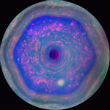 Image of This strangely-shaped storm was first detected on Saturn in 1981 and has raged ever since. 