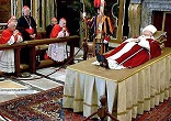 Image of Blessed John Paul II laying in state after his death