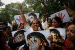 Image of Protestors angry over the recent wave of violence against women that overtaking India.