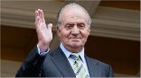 Image of King Juan Carlos of Spain is set to abdicate the throne for health reasons. His son Felipe will succeed him.