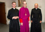Image of Father Kenneth Walker (right) and Father Joseph Terra (left), were attacked during a burglary of their church on Wednesday.