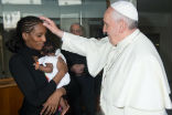 Image of Meriam Ibrahim was sentenced to death for apostasy, but has since escaped her sentence and left Sudan. 