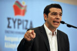 Image of Alexis Tsipras, Greece's opposition leader and a renowned atheist and leftist, met with Pope Francis as part of starting a dialogue between the Church and leftists in Europe.