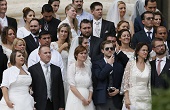Image of One of the twenty couples who exchanged their vows in the presence of Pope Francis 