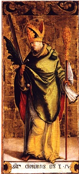 Image of The blessed Cyprian suffered martyrdom on 14 September, under the emperors Valerian and Gallienus, but in the reign of our Lord Jesus Christ, to whom is honor and glory for ever. Amen.