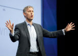 Image of Peter Sondergaard, the research director for Gartner, says that businesses will be more reliant on software and robots in the future.