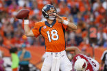 Image of Peyton Manning broke the NFL's record for career touchdown passes, with 509, during the October 19 game against the 49ers.