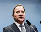 Image of Sweden's prime minister, Stefan Lofven, who heads the center-left alliance currently running the government.