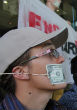 Image of Members of 99rise during a protest.