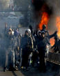 Image of Muslim youth gangs repeatedly riot through towns in the 