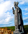Image of Saint Patrick not the first to bring Christianity to Ireland, but it is Patrick who is said to have encountered the Druids at Tara and abolished their pagan rites.