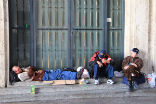 Image of The homeless are now being welcomed into the Vatican and are sleeping there overnight in sleeping bags donated by Pope Francis.