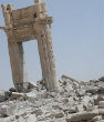 Image of All that remains of the ancient Temple of Bel after ISIS' attack.