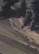 Image of Russia releases dramatic footage of Russian air strikes on ISIS oil-smuggling tankards in Turkey (Russian Mod).