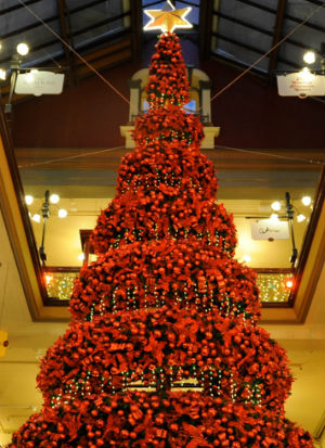 Sydney's historic Strand Arcade featured a tree that held 2,000 baubles, 1,000 fairy lights and 200 butterflies (StrandArcade.com).