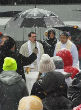 Image of Walk for Life participants celebrated Mass outside at snow altar (Kennedey Mae).