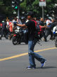 Image of ISIS fanatics pulled weapons and attacked the citizens of Indonesia's capital (Xinhua/Barcroft Media).