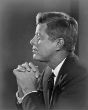 Image of John F. Kennedy praying during the 9th annual Presidential Prayer Breakfast on Feb. 9, 1961 (Prayers for America).