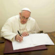 Image of Pope Francis took the time to respond (not pictured) to 16-year-old Carlos' letter.