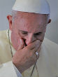 Image of Pope Francis shocked after hearing of 'pointless slaughter (Alan Holdren/CNA).'