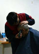 Image of Zhao Delong entered his University's dorms with his paralysed father (CEN).