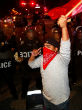 Image of Trump protestors broke out in a violent riot during his Orange County rally (Reuters).