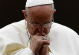 Image of Pope Francis prays for broken families (Pinterest).