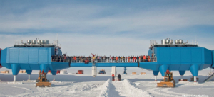 The Halley VI team. The team rotates each year and new members take the place of the old.