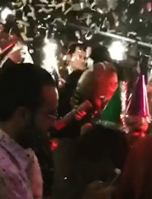 People were pictured celebrating moments before the gunman opened fire.