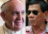 Image of Philippine President Rodrigo Duterte offers peace to Pope Francis and the Catholic Church.