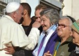 Image of Pope Francis has always treated the homeless with respect.