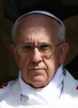 Pope Francis denounces all forms of anti-semitism.