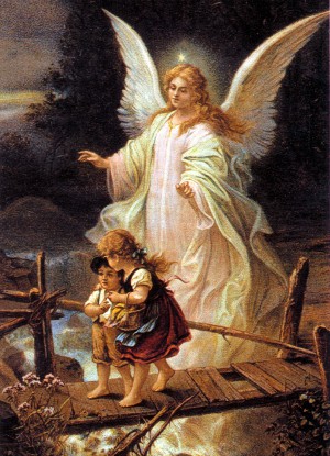 An angel was caught on mall security footage with witnesses who rushed to the site.