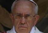 Image of Pope Francis warns against the darkness.