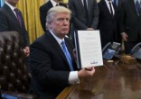 Image of Donald Trump offers Planned Parenthood federal funds - for a price.