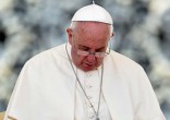 Image of Pope Francis calls us to focus our prayers for persecuted Christians this month.