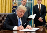 Image of U.S. President Donald Trump has signed an anti-abortion bill.