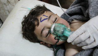 A boy clings to life following exposure to toxic nerve gas.