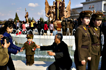 North Koreans celebrate the Day of the Sun, which is the largest national holiday in that country, commemorating the birth of founder Kim Il-sung.