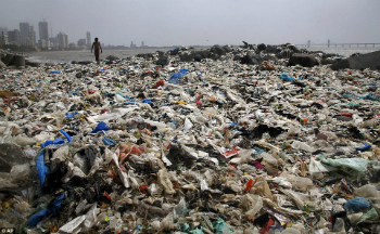 The sea of trash was so deep, a person could drown in it.