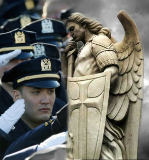 Holy Michael, the Archangel, defend us in battle. Be our safeguard against the wickedness and snares of the devil.