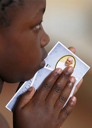 Pope Francis' prayer intention is for Africa.