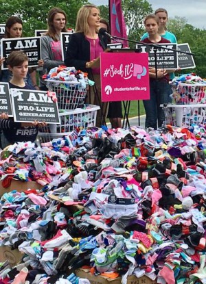Anti-abortionists hold peaceful protest at U.S. Capitol.