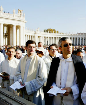 'If there are no young men there can be no priests,' the Pope said.